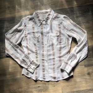 Metallic Stripe Western Shirt